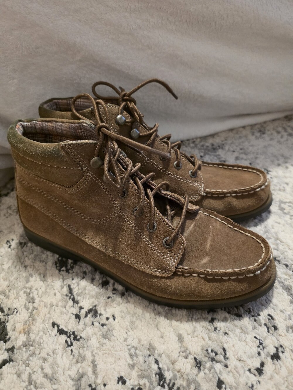 Vintage GH Bass & Co. Suede Lace Up Boots Wmns 8 Granola Hiking Minimalist